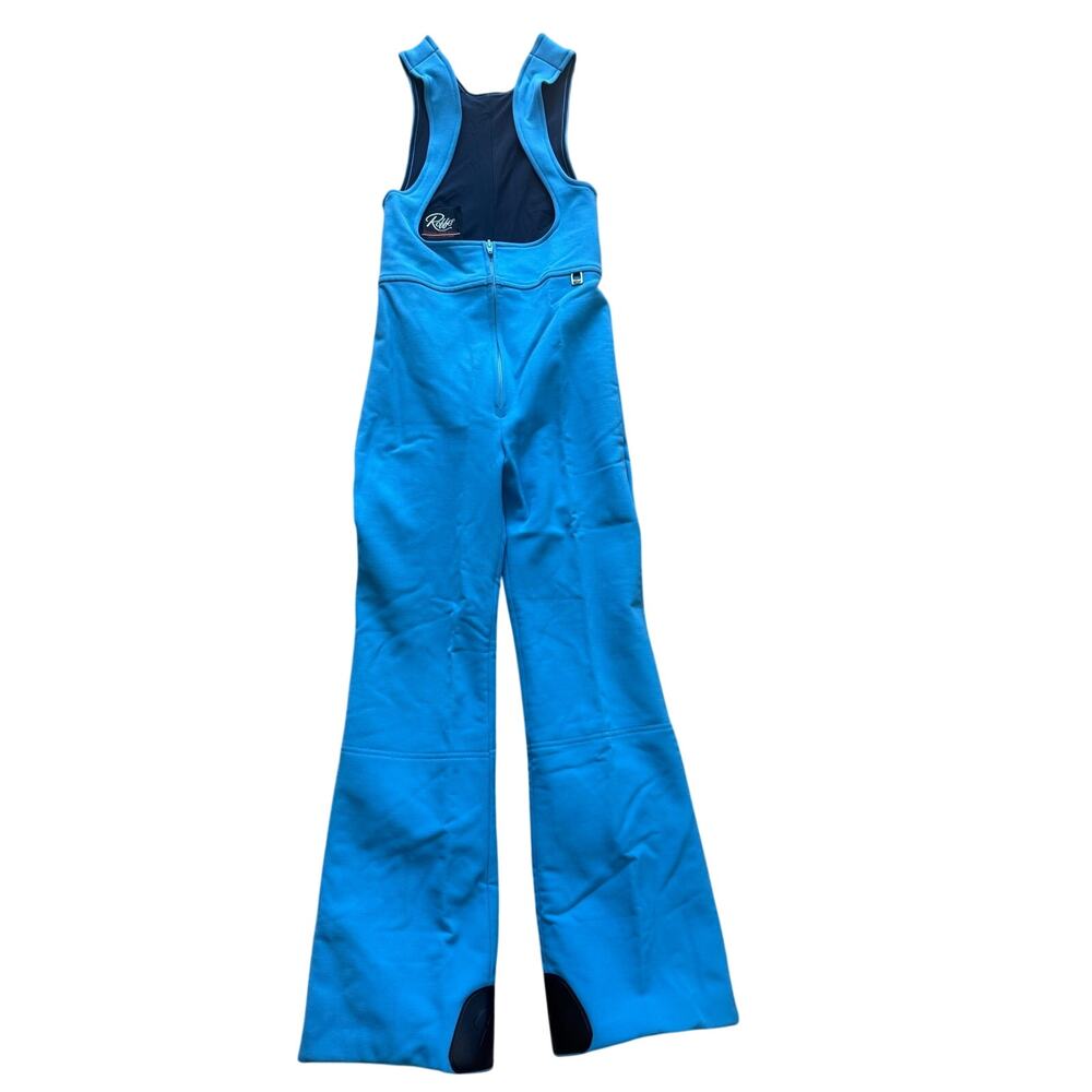 VTG Roffe "Ericka" Ski Bib Overalls Women's Size 8 Reg Blue Snow Pants EXCELLENT